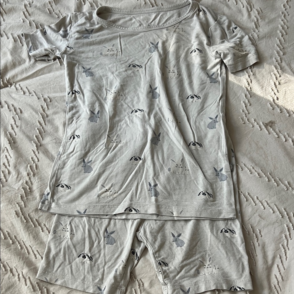 Kyte BABY Light Gray Kids Pajama Set with Animal Design